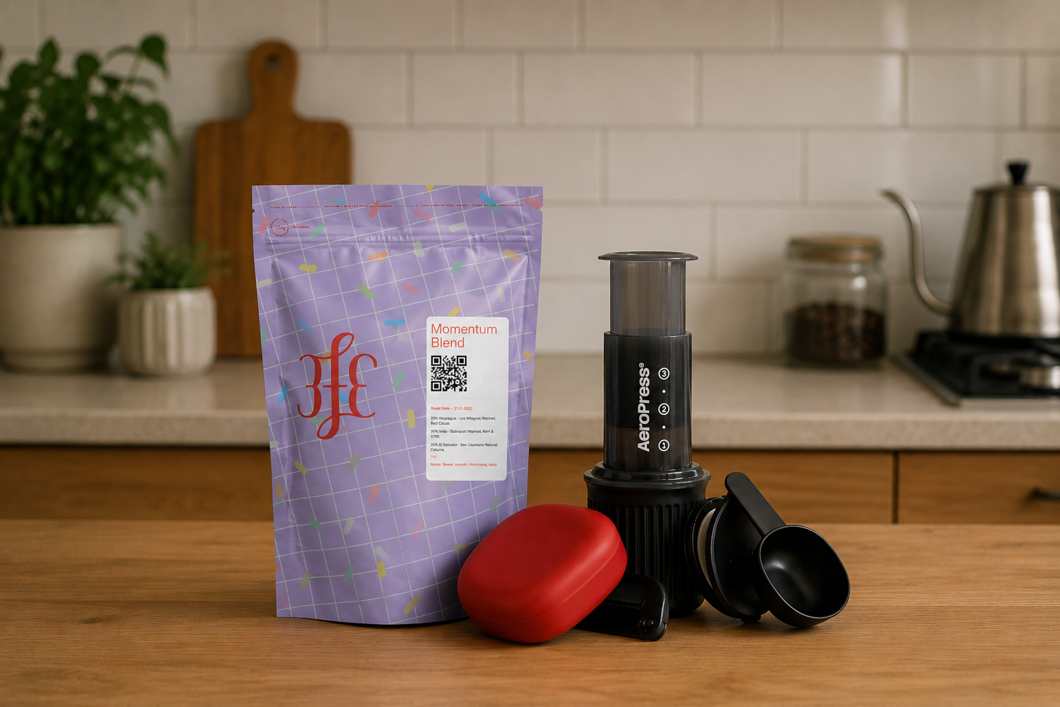 3fe Momentum blend and AeroPress Go